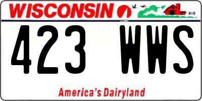 WI license plate 423WWS