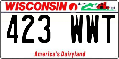 WI license plate 423WWT