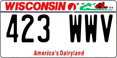 WI license plate 423WWV