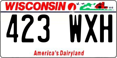 WI license plate 423WXH