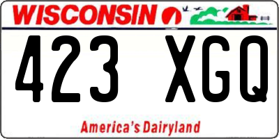 WI license plate 423XGQ