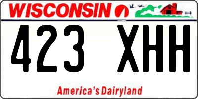 WI license plate 423XHH