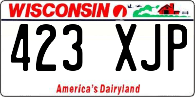 WI license plate 423XJP