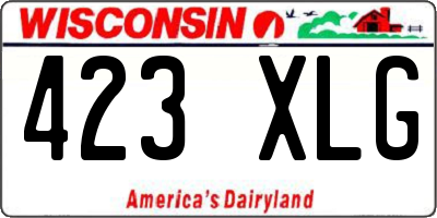 WI license plate 423XLG