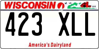 WI license plate 423XLL