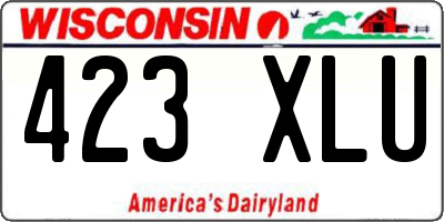 WI license plate 423XLU