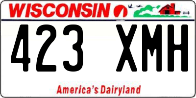 WI license plate 423XMH