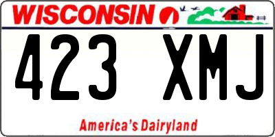 WI license plate 423XMJ