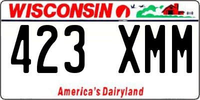 WI license plate 423XMM