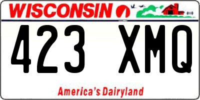WI license plate 423XMQ