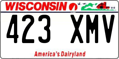 WI license plate 423XMV
