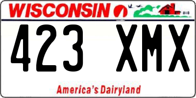WI license plate 423XMX