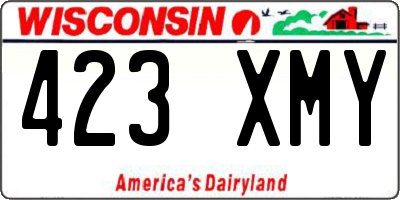 WI license plate 423XMY