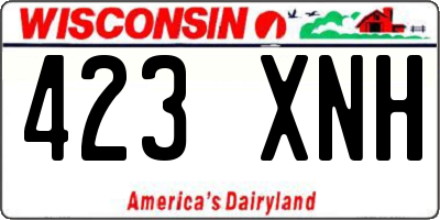 WI license plate 423XNH