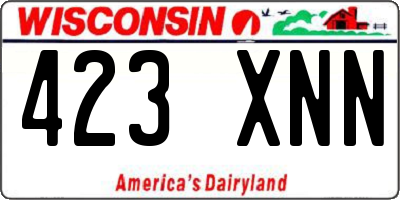 WI license plate 423XNN
