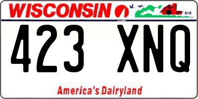 WI license plate 423XNQ