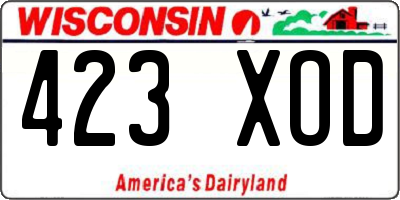 WI license plate 423XOD