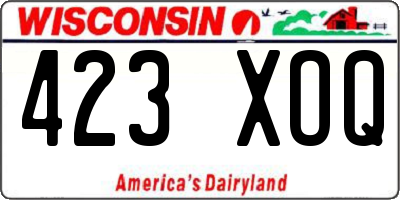 WI license plate 423XOQ