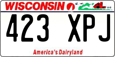 WI license plate 423XPJ
