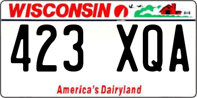 WI license plate 423XQA