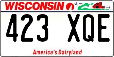 WI license plate 423XQE