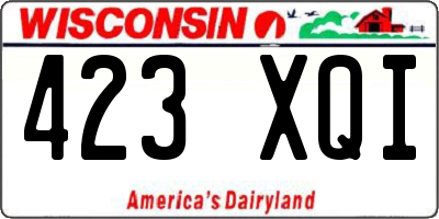 WI license plate 423XQI