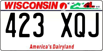 WI license plate 423XQJ