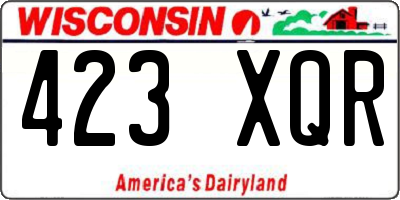 WI license plate 423XQR