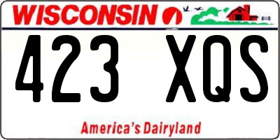 WI license plate 423XQS