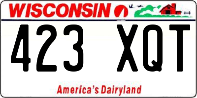 WI license plate 423XQT