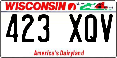 WI license plate 423XQV