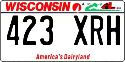 WI license plate 423XRH