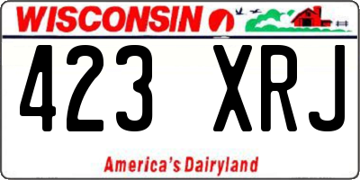 WI license plate 423XRJ