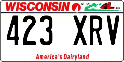 WI license plate 423XRV