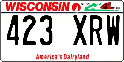 WI license plate 423XRW