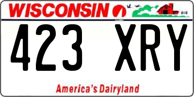 WI license plate 423XRY