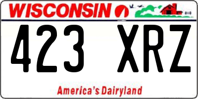 WI license plate 423XRZ