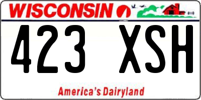 WI license plate 423XSH
