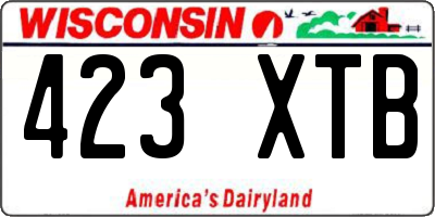 WI license plate 423XTB