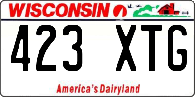 WI license plate 423XTG