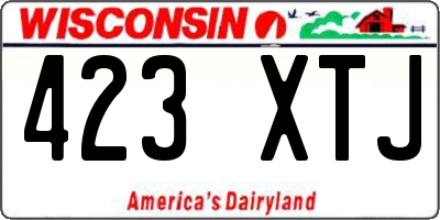WI license plate 423XTJ