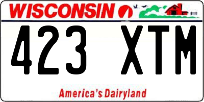 WI license plate 423XTM