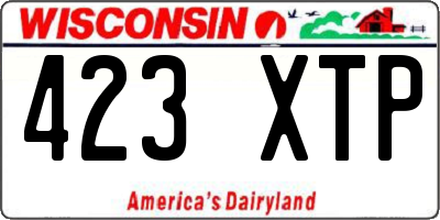 WI license plate 423XTP