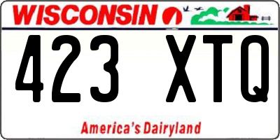WI license plate 423XTQ
