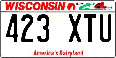 WI license plate 423XTU