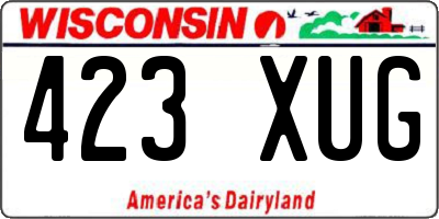 WI license plate 423XUG
