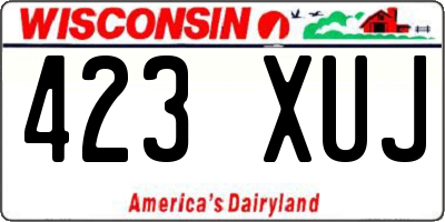 WI license plate 423XUJ