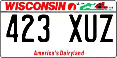 WI license plate 423XUZ