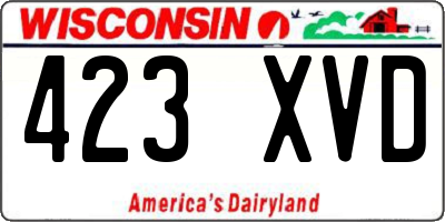 WI license plate 423XVD