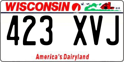 WI license plate 423XVJ